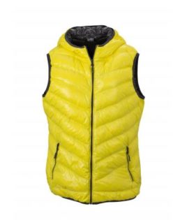 Ladies' Down Vest - yellow/carbon