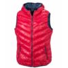 Ladies' Down Vest - red/navy