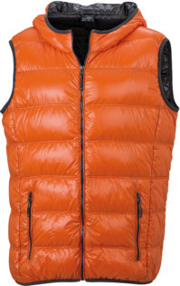 Men s Down Vest - dark-orange/carbon