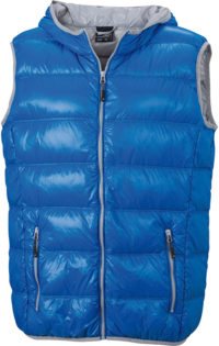 Men s Down Vest - blue/silver