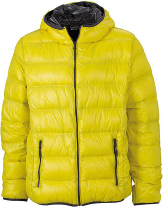 Werbeartikel Mens Down Jacket - yellow/carbon