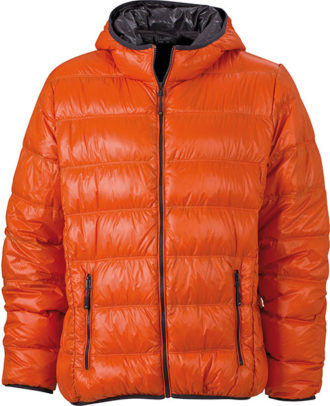 Werbeartikel Mens Down Jacket - dark orange/carbon