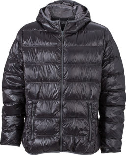 Werbeartikel Mens Down Jacket - black/grey