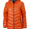 Werbeartikel Daunenjacke James Nicholson - dark orange/carbon