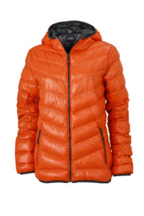 Werbeartikel Daunenjacke James Nicholson - dark orange/carbon