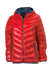 Werbeartikel Daunenjacke James Nicholson - red/navy