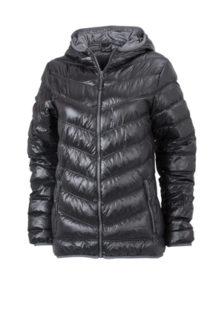 Werbeartikel Daunenjacke James Nicholson - black/grey