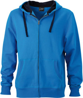 Werbeartikel Kapuzen Sweat Jacke - cobalt/navy