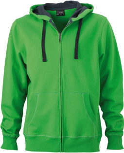 Werbeartikel Kapuzen Sweat Jacke - green/carbon