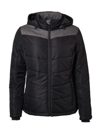 Ladies' Winter Jacket James & Nicholson - black/anthracite-melange