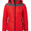 Ladies' Winter Jacket James & Nicholson - red/anthracite-melange