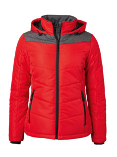 Ladies' Winter Jacket James & Nicholson - red/anthracite-melange