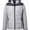 Ladies' Winter Jacket James & Nicholson - silver/anthracite-melange