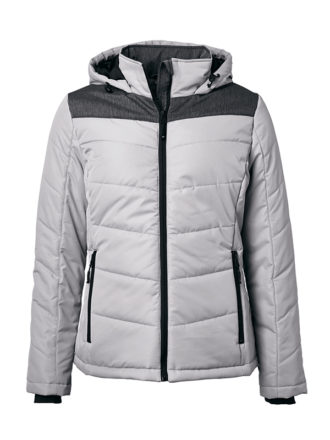 Ladies' Winter Jacket James & Nicholson - silver/anthracite-melange