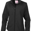 Womens Base Layer Soft Shell Jacket - black