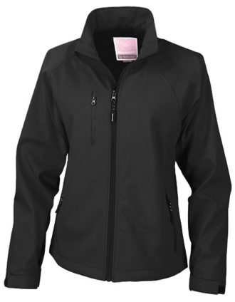 Womens Base Layer Soft Shell Jacket - black