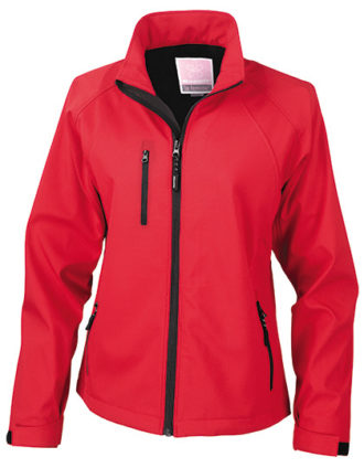 Womens Base Layer Soft Shell Jacket - red