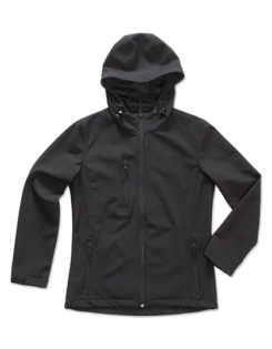 Active Women Softshell Hooded Jacket Stedman - black