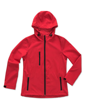 Active Women Softshell Hooded Jacket Stedman - red