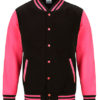 Electric Varsity Jacket Just Hoods - jet black/electric orange