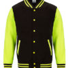 Electric Varsity Jacket Just Hoods - jet black/electric orange