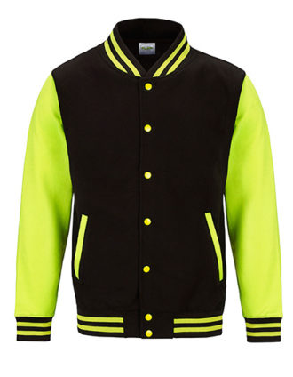 Electric Varsity Jacket Just Hoods - jet black/electric orange