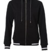 Ladies Club Sweat Jacket James and Nicholson - black white