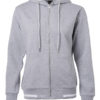 Ladies Club Sweat Jacket James and Nicholson - grey heather white