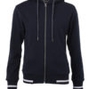 Ladies Club Sweat Jacket James and Nicholson - navy white