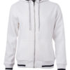 Ladies Club Sweat Jacket James and Nicholson - white royal