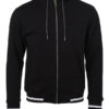 Mens Club Sweat Jacket James and Nicholson - black white