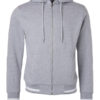 Mens Club Sweat Jacket James and Nicholson - grey heather white