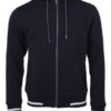 Mens Club Sweat Jacket James and Nicholson - navy white