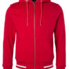 Mens Club Sweat Jacket James and Nicholson - red white