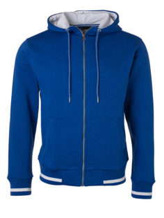 Mens Club Sweat Jacket James and Nicholson - royal white