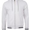 Mens Club Sweat Jacket James and Nicholson - white navy