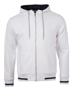 Mens Club Sweat Jacket James and Nicholson - white navy