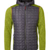 Mens Knitted Hybrid Jacket James & Nicholson - kiwi melange/anthracite melange