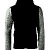 Mens Knitted Hybrid Jacket James & Nicholson - light melange/anthracite melange