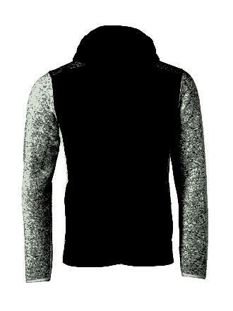 Mens Knitted Hybrid Jacket James & Nicholson - light melange/anthracite melange