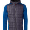 Mens Knitted Hybrid Jacket James & Nicholson - royal melange/anthracite melange