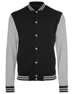 Sweat College Jacket Build Yor Brand - black heather grey