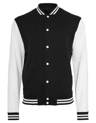 Sweat College Jacket Build Yor Brand - black white