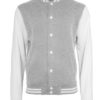 Sweat College Jacket Build Yor Brand - grey heather white