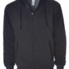 Unisex Heavyweight Vasity Zip Hood Independent - charcoal black