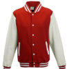 Varsity Jacket Just Hoods - fire red/white