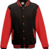 Varsity Jacket Just Hoods - jet black/red