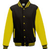 Varsity Jacket Just Hoods - jet black/sun yellow