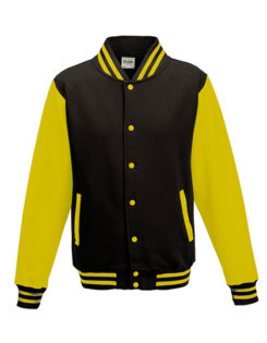 Varsity Jacket Just Hoods - jet black/sun yellow