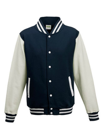College Jacke bedrucken oder besticken - oxford navy white